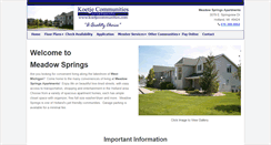 Desktop Screenshot of meadowspringsapartments.com
